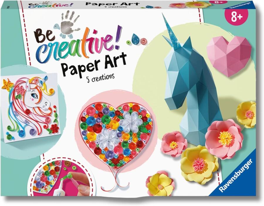 Be Creative Maxi Paper Art Unicorni - Ravensburger - 182367 - 8+