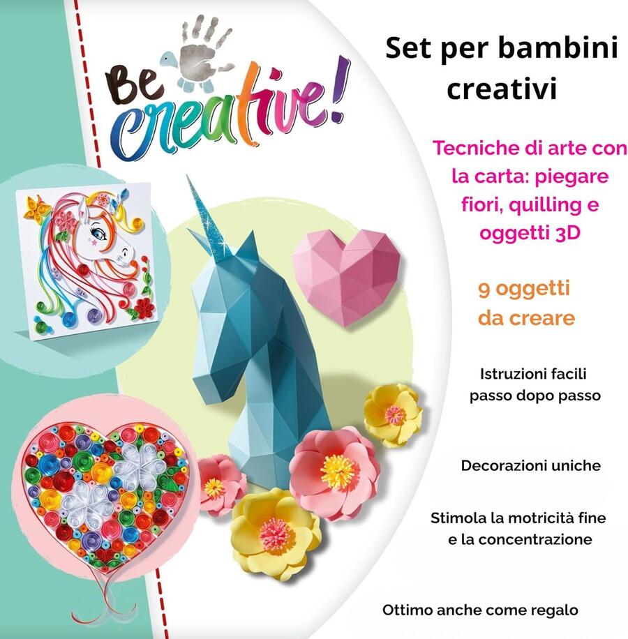 Be Creative Maxi Paper Art Unicorni - Ravensburger - 182367 - 8+