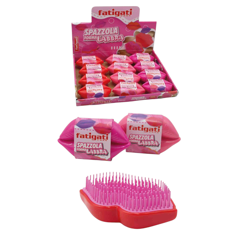 FATIGATI SPAZZOLA FORMA LABBRA (Confezione da 12 pezzi) 
