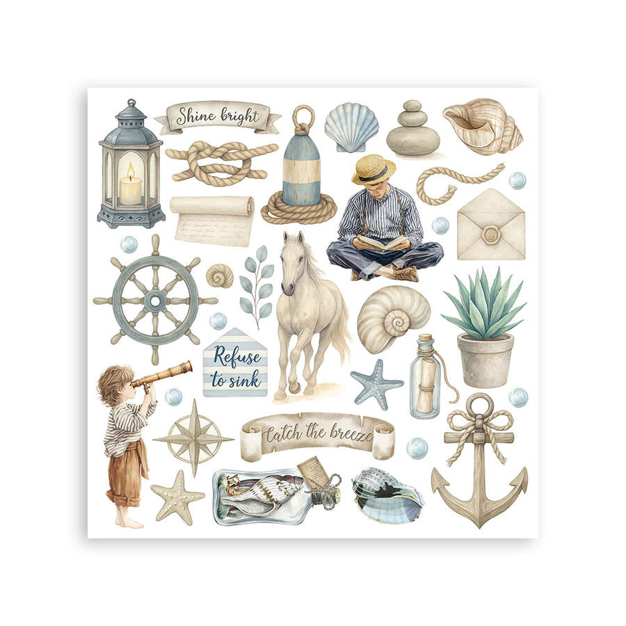 Rub on kit Silent Sea 6 pagine