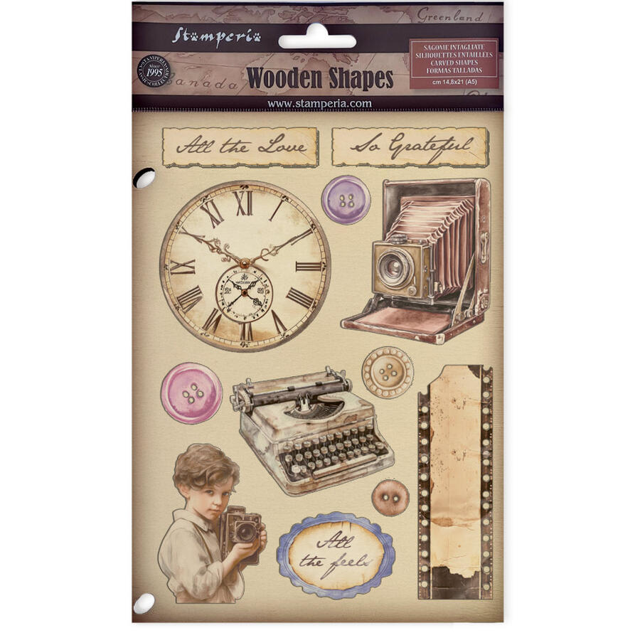 Wooden shape colorato fto A5 Quiet Days