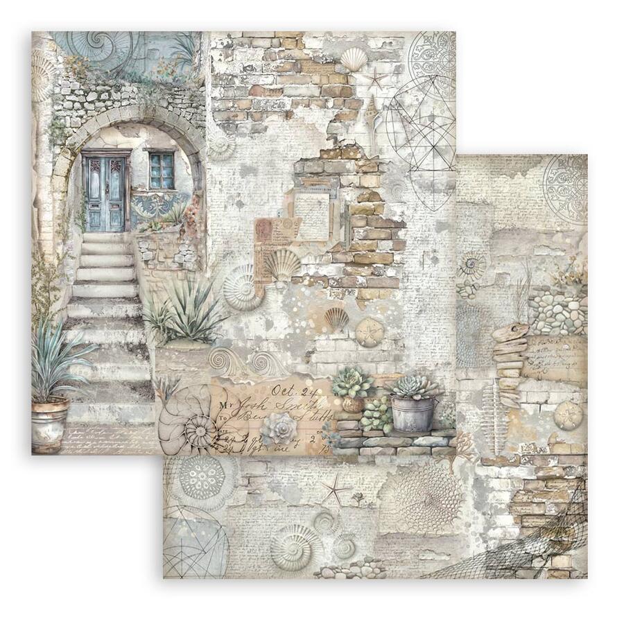 Blocco 10 fogli 30,5 x 30,5 Double Face Silent Sea