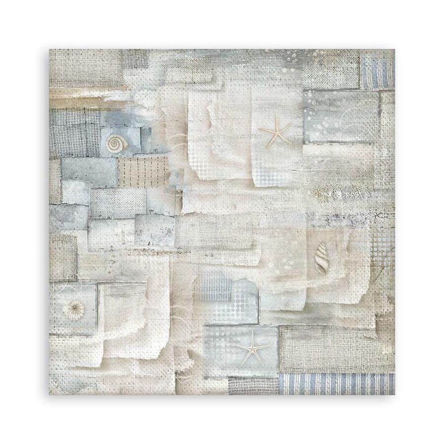 Blocco 10 fogli 30,5 x 30,5 Double Face Backgrounds Silent Sea