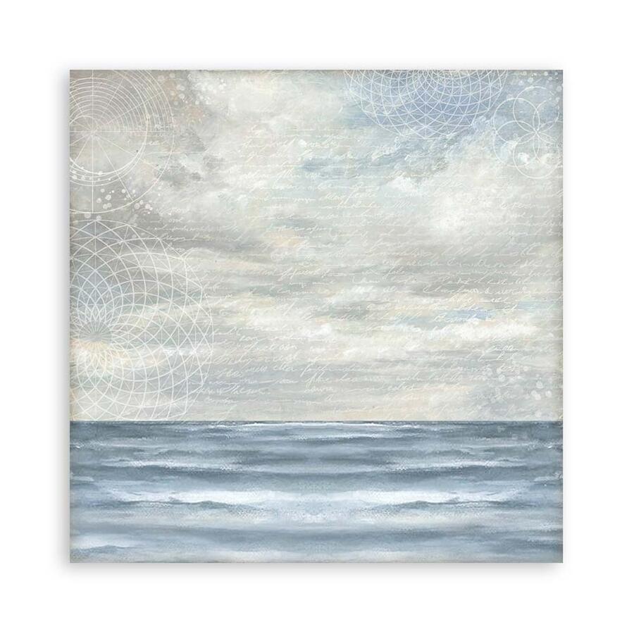 Blocco 10 fogli 30,5 x 30,5 Double Face Backgrounds Silent Sea