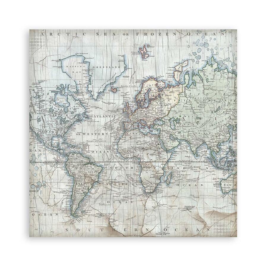 Blocco 10 fogli 30,5 x 30,5 Double Face Backgrounds Silent Sea