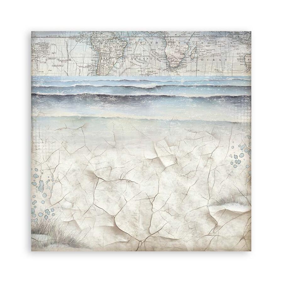 Blocco 10 fogli 30,5 x 30,5 Double Face Backgrounds Silent Sea