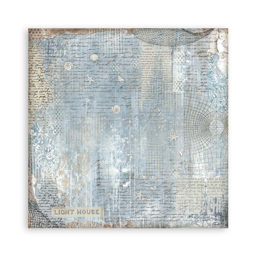 Blocco 10 fogli 30,5 x 30,5 Double Face Backgrounds Silent Sea