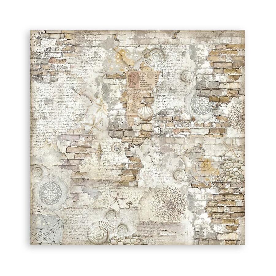 Blocco 10 fogli 30,5 x 30,5 Double Face Backgrounds Silent Sea