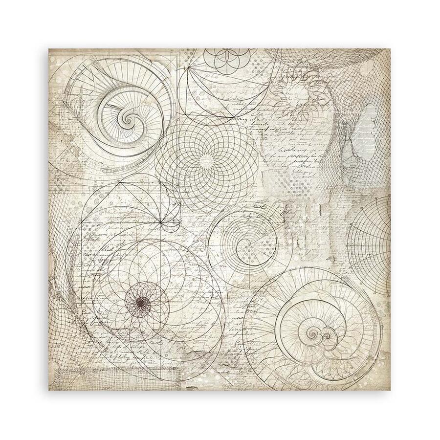 Blocco 10 fogli 30,5 x 30,5 Double Face Backgrounds Silent Sea