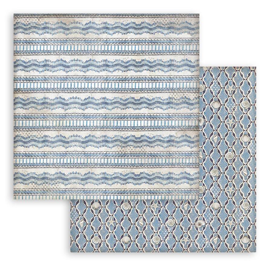 Blocco 10 fogli 30,5 x 30,5 Double Face Backgrounds Silent Sea