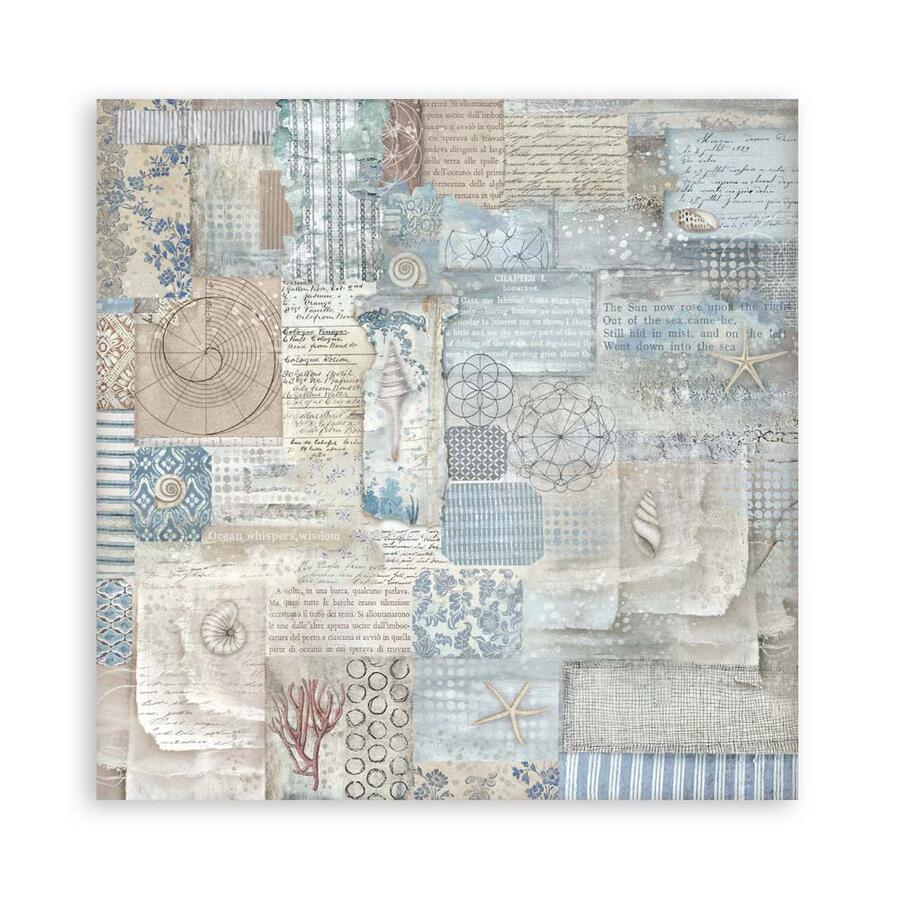 Blocco 10 fogli 20,3 x 20,3 Double Face Silent Sea