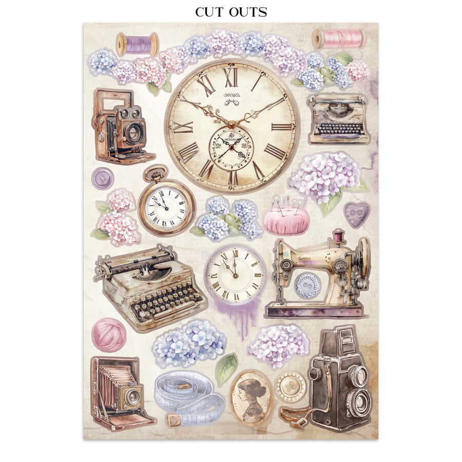 Junk Journal stickers, cut-outs, backgrounds Quiet Days