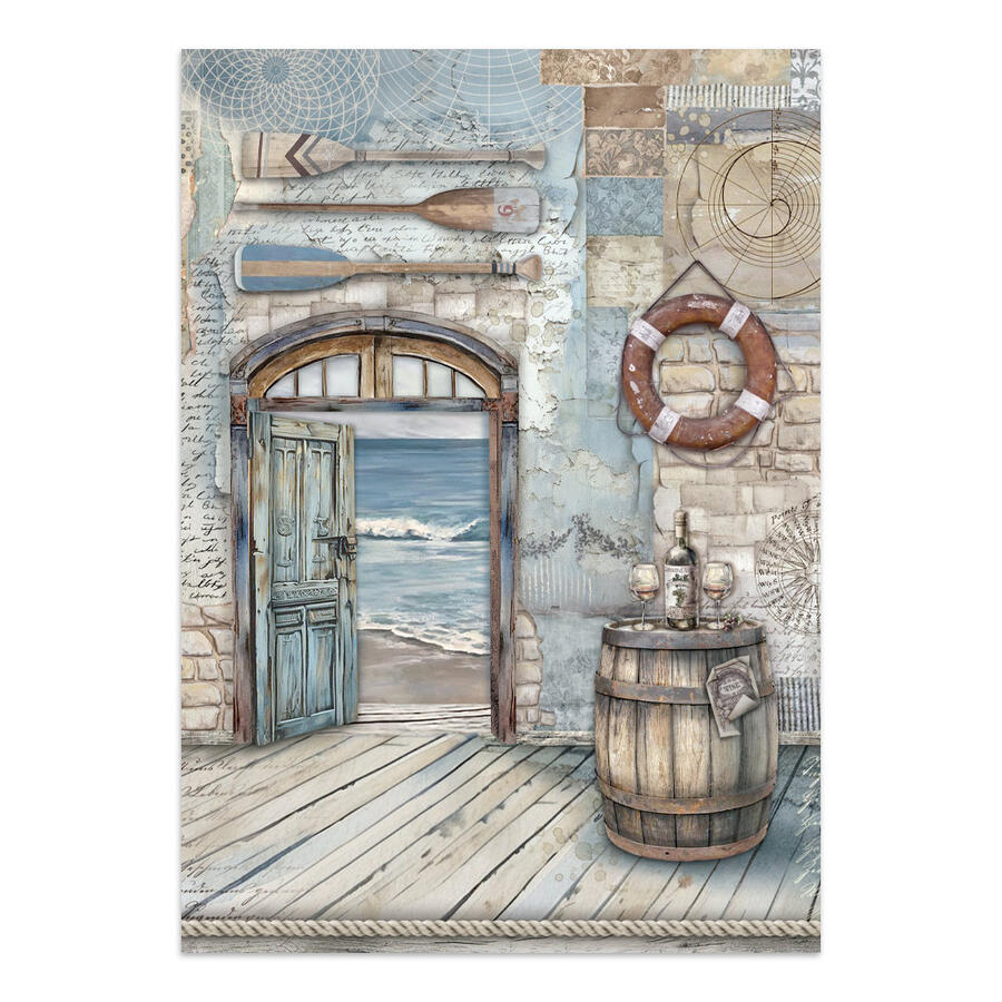 Junk Journal stickers, cut-outs, backgrounds Silent Sea