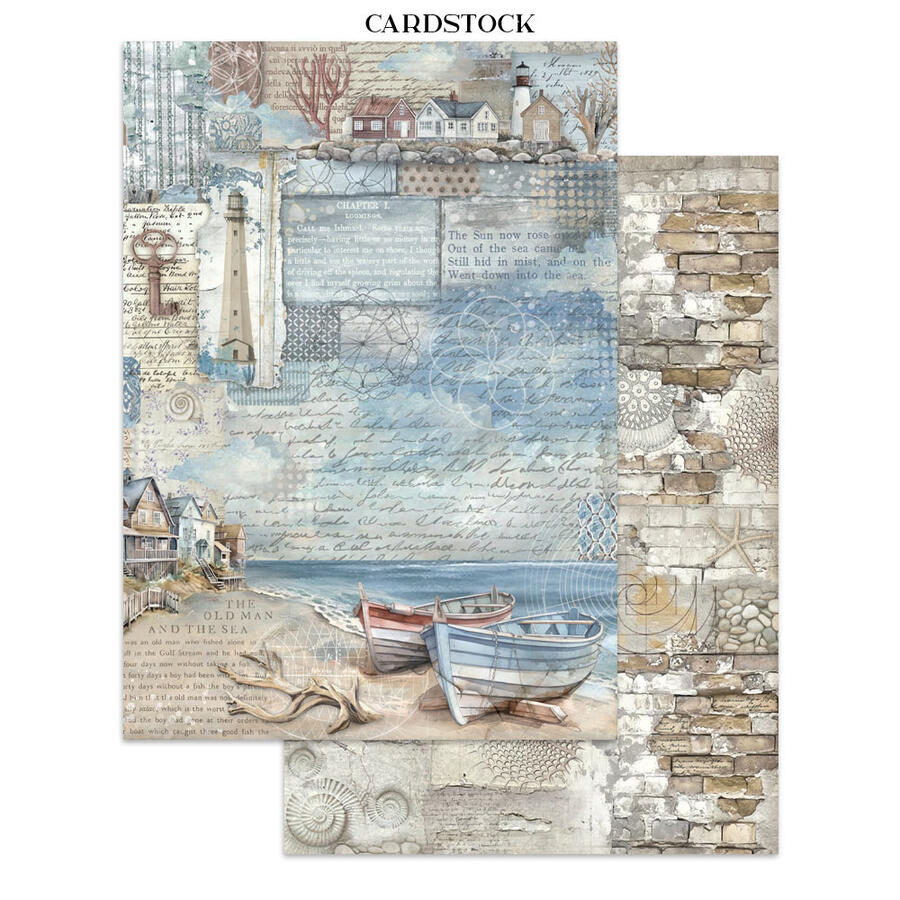 Junk Journal stickers, cut-outs, backgrounds Silent Sea