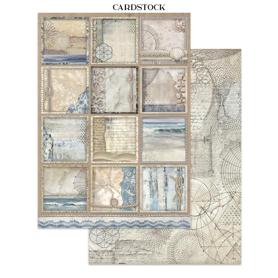 Junk Journal stickers, cut-outs, backgrounds Silent Sea