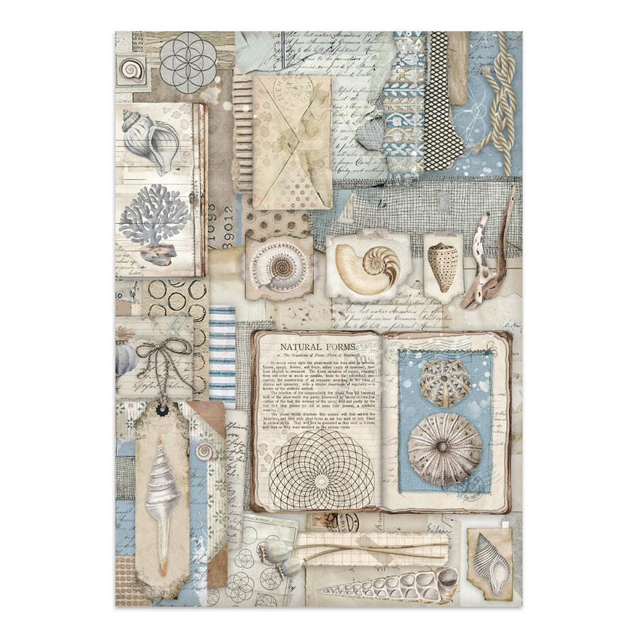Junk Journal stickers, cut-outs, backgrounds Silent Sea