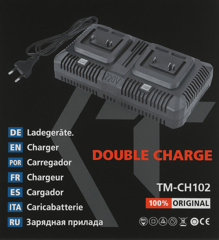 Caricatore Rapido per Batterie Litio 220v Caricabatterie Doppio Professionale
