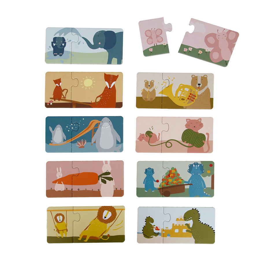 Scatola Puzzle Animali da Abbinare (10 coppie, 24m+)