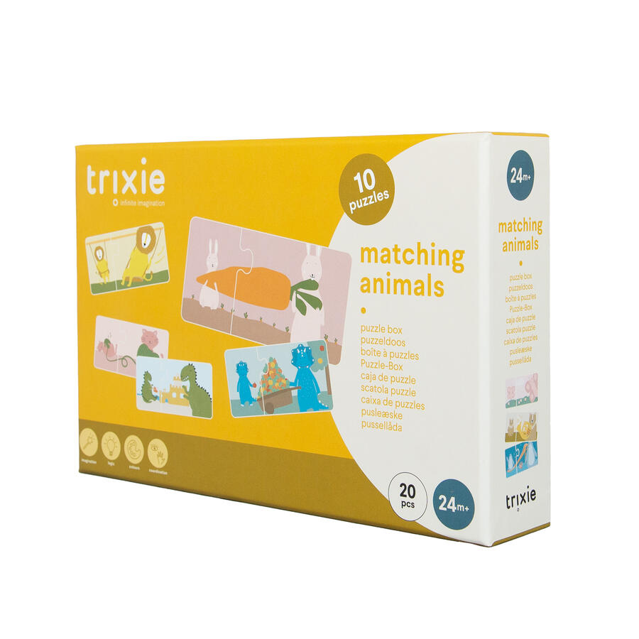 Scatola Puzzle Animali da Abbinare (10 coppie, 24m+)