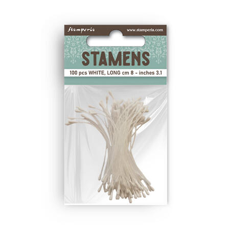 Pack 100 stamens white