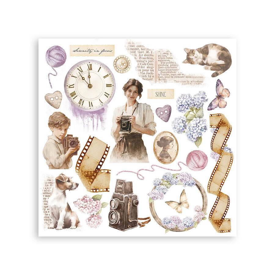 Rub on kit Quiet Days 6 pagine