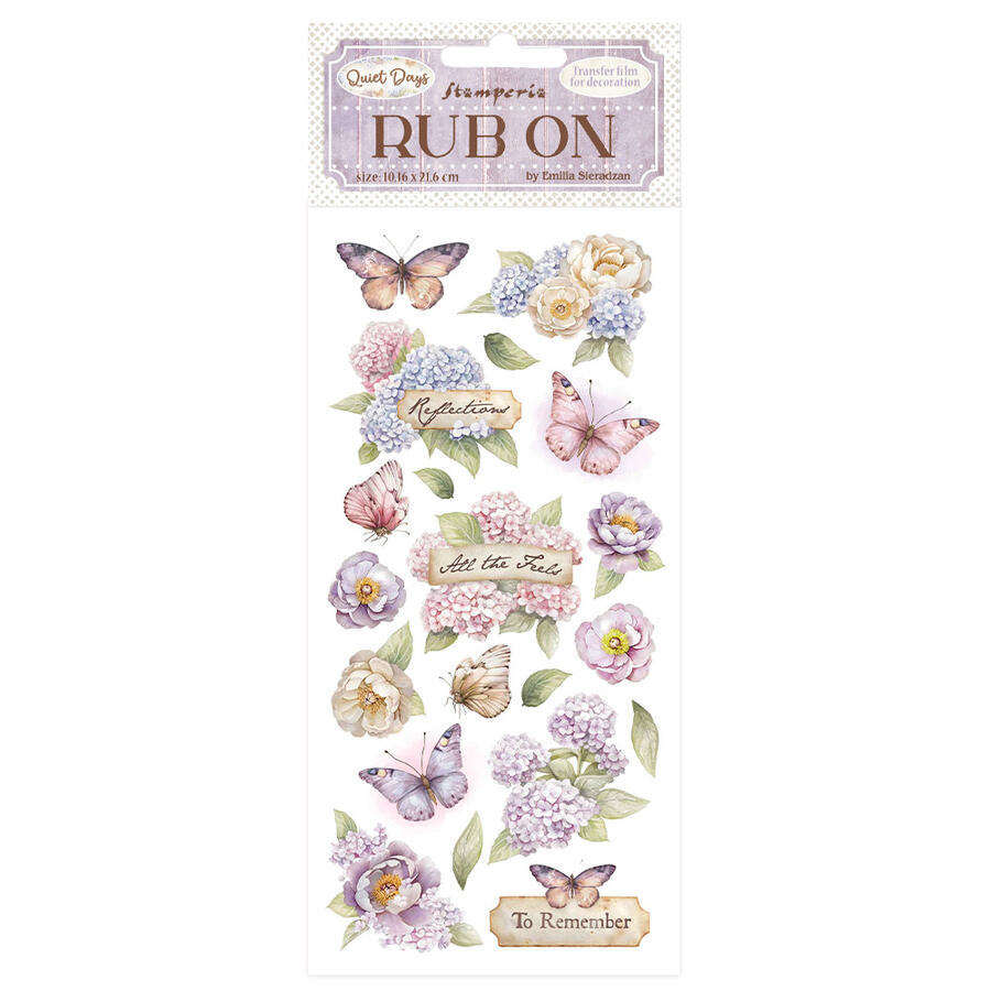 Rub-On Quiet Days Ortensia e farfalla