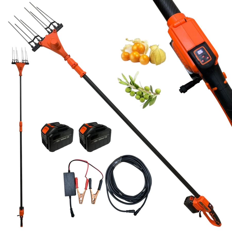 Abbacchiatore Elettrico Multifunzione Scuotiolive a Batteria 128V e 12V 140W