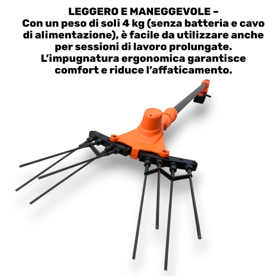 Abbacchiatore Elettrico Multifunzione Scuotiolive a Batteria 128V e 12V 140W