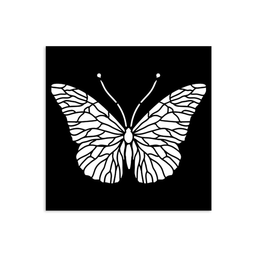 Stencil spesso 12 x 12 cm Quiet Days Farfalla