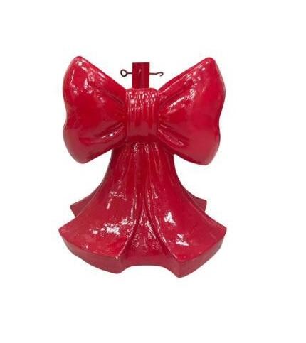 BASE ALBERO FIOCCO ROSSO SUPPORTO SOTTOALBERO DECORAZIONE NATALE 30x30X35CM