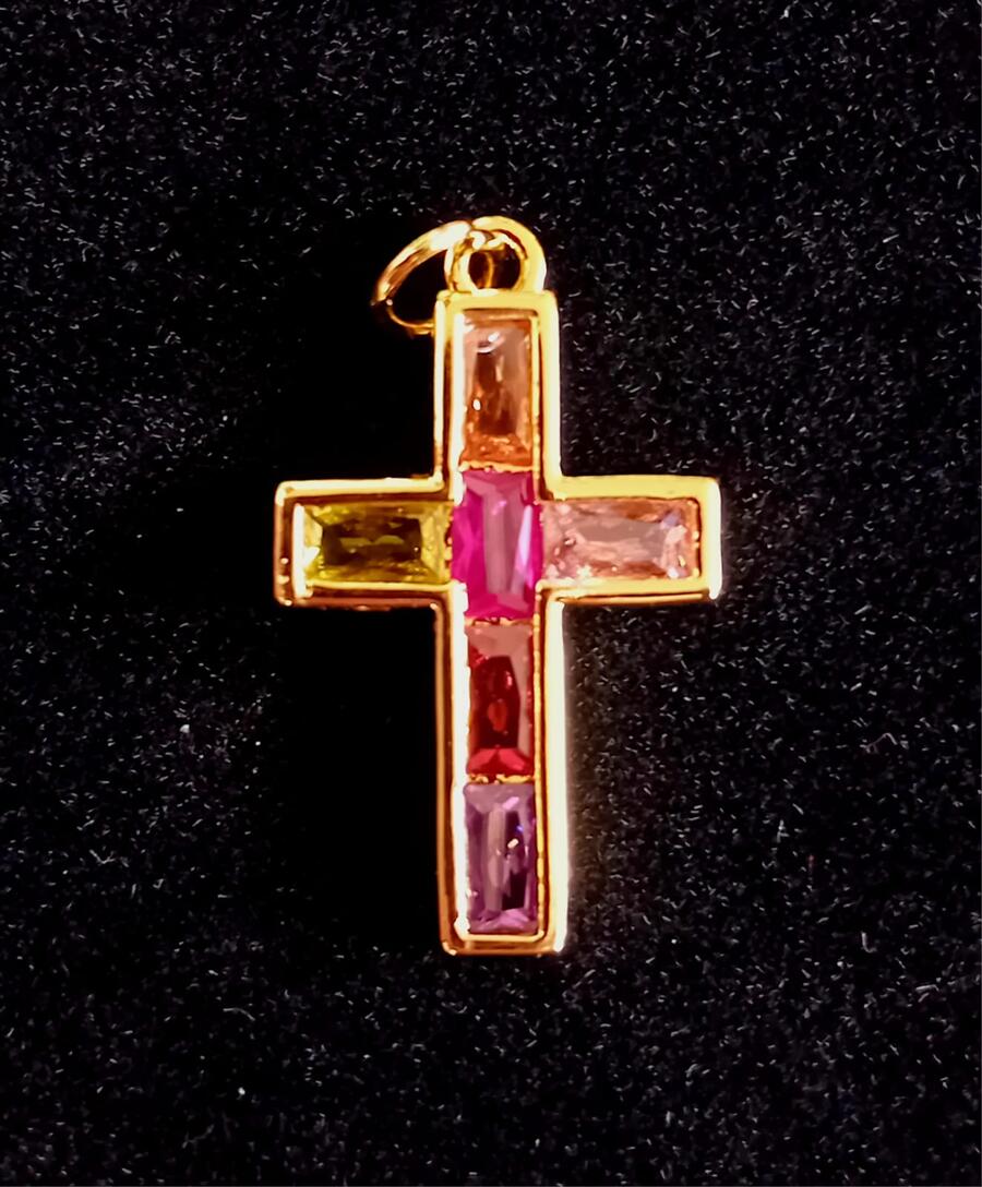 Ciondolo a Croce con Gemme mod A