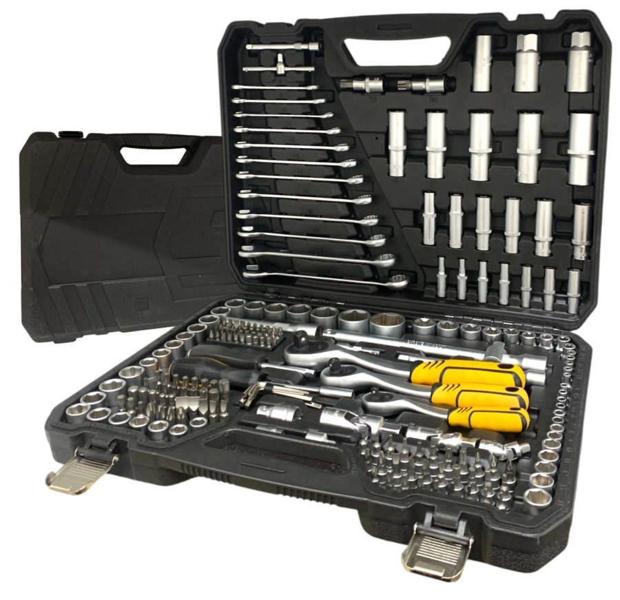 Valigetta 219 Pezzi Chiavi a Bussola con Cricchetto da 1/4" 3/8" 1/2" Attrezzi