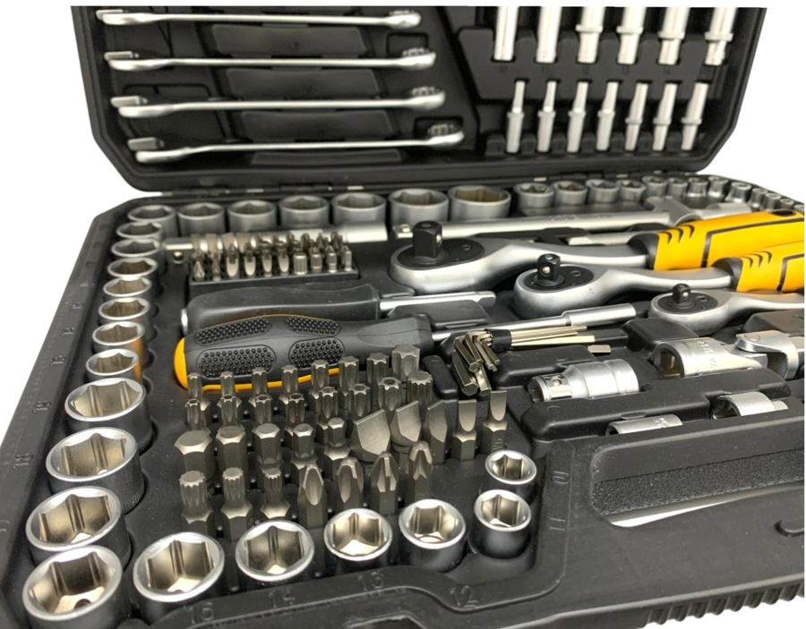 Valigetta 219 Pezzi Chiavi a Bussola con Cricchetto da 1/4" 3/8" 1/2" Attrezzi