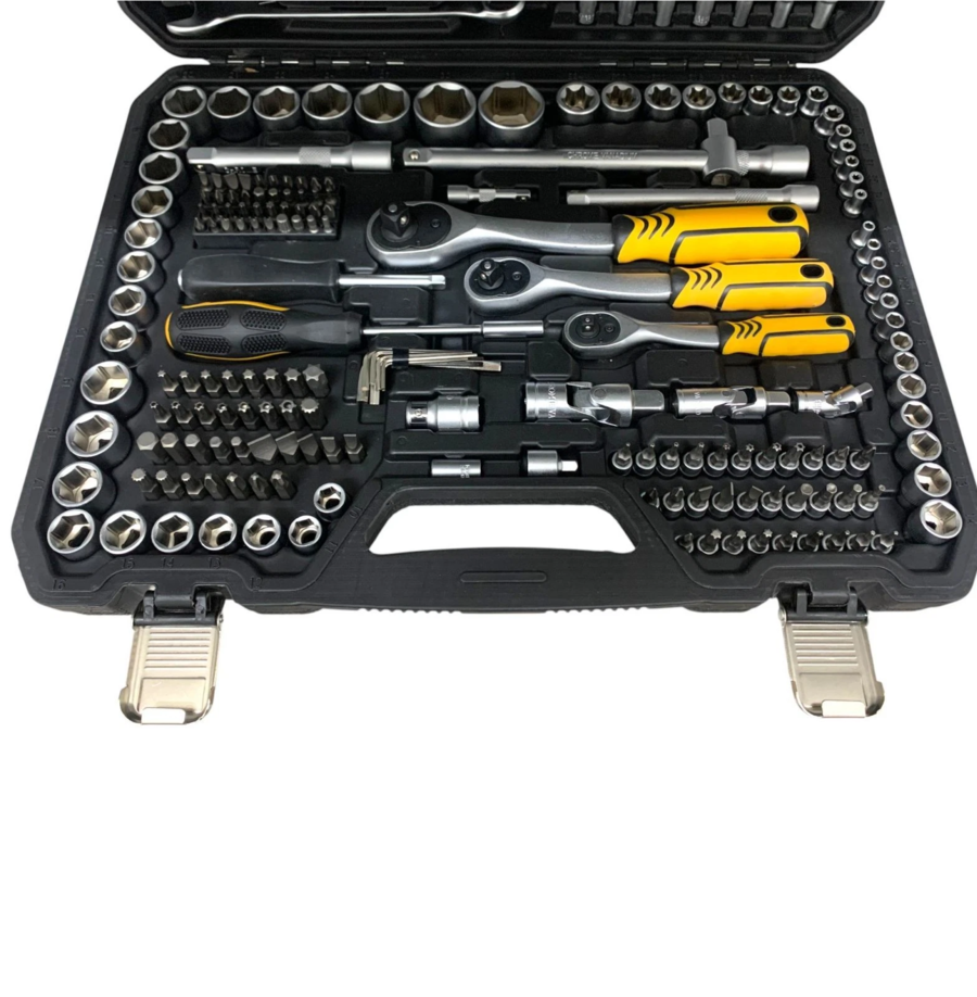 Valigetta 219 Pezzi Chiavi a Bussola con Cricchetto da 1/4" 3/8" 1/2" Attrezzi