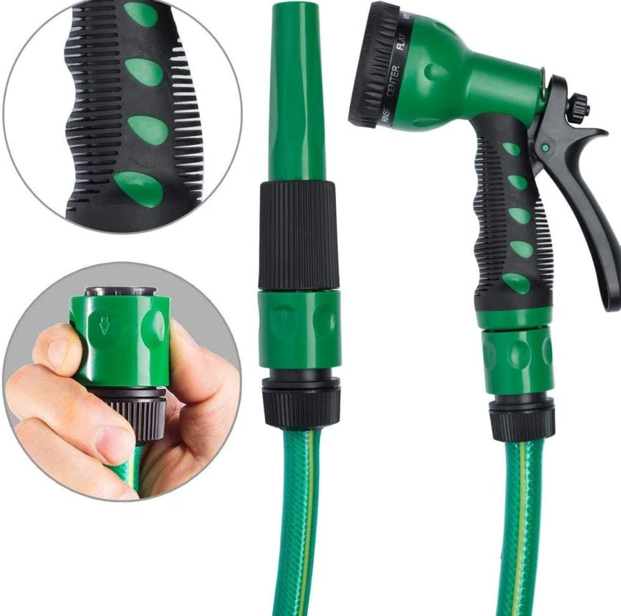 Avvolgitubo Tubo Giardino 20mt con Pistola 9 Getti Acqua Automatico da Parete 