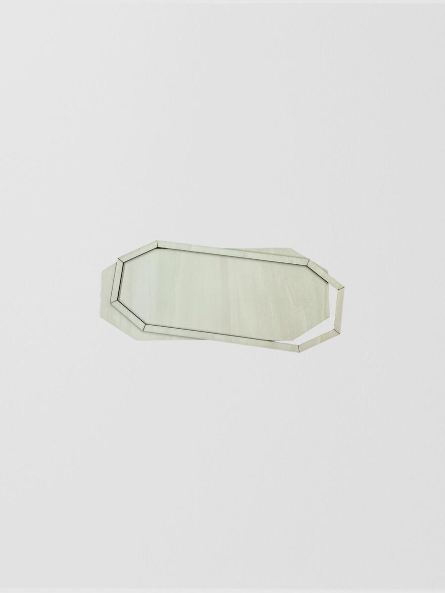 Targhetta esagonale con ghiera 34 x 13,7