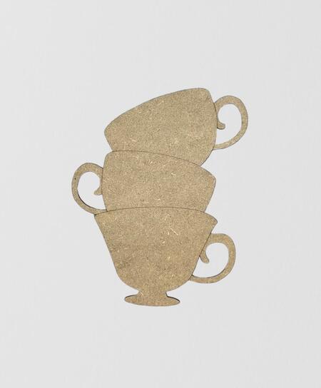Tazze impilate in mdf