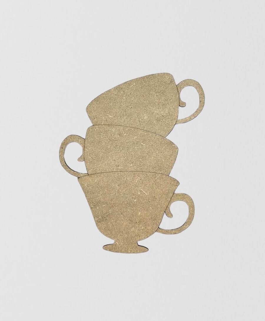 Tazze impilate in mdf