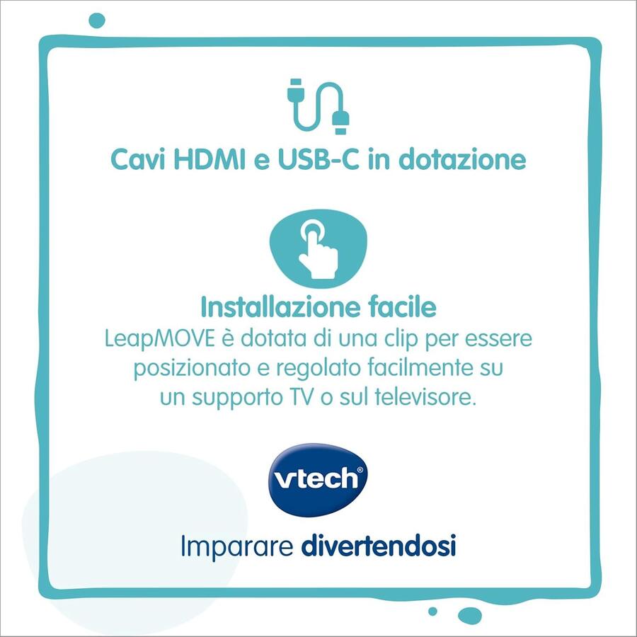 LeapMove Console TV interattiva per bambini - Vtech - 6187 - 4+