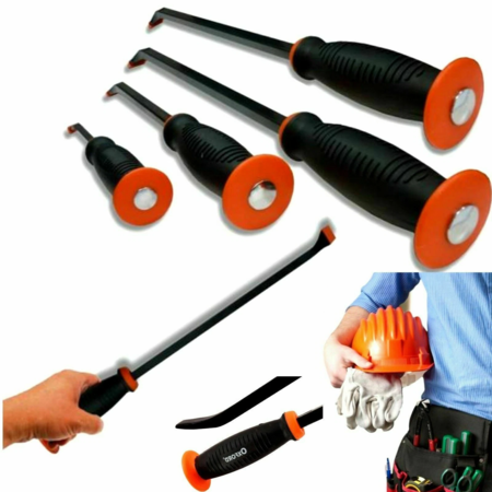 SET 4 LEVACHIODI OFFICINE MECCANICHE GOMMISTA LEVE PIEDE DI PORCO LEVA CHIODI