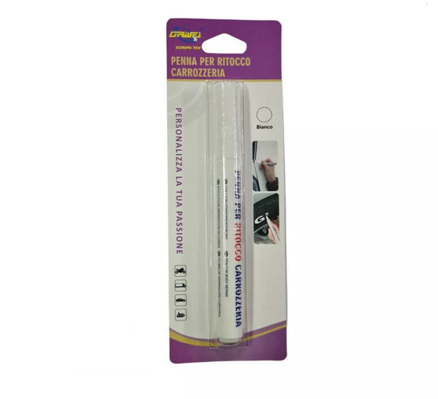 Penna Ritocco BIANCO Graffi Vernice Pennarello Carrozzeria  Auto Moto Ripara