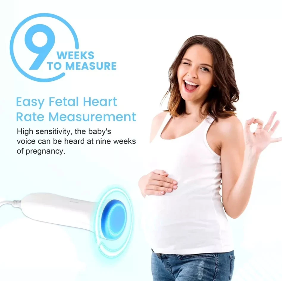 Doppler fetale Monitor Frequenza Cardiaca battito Cuore Bambino Gravidanza Mamma