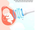 Doppler fetale Monitor Frequenza Cardiaca battito Cuore Bambino Gravidanza Mamma