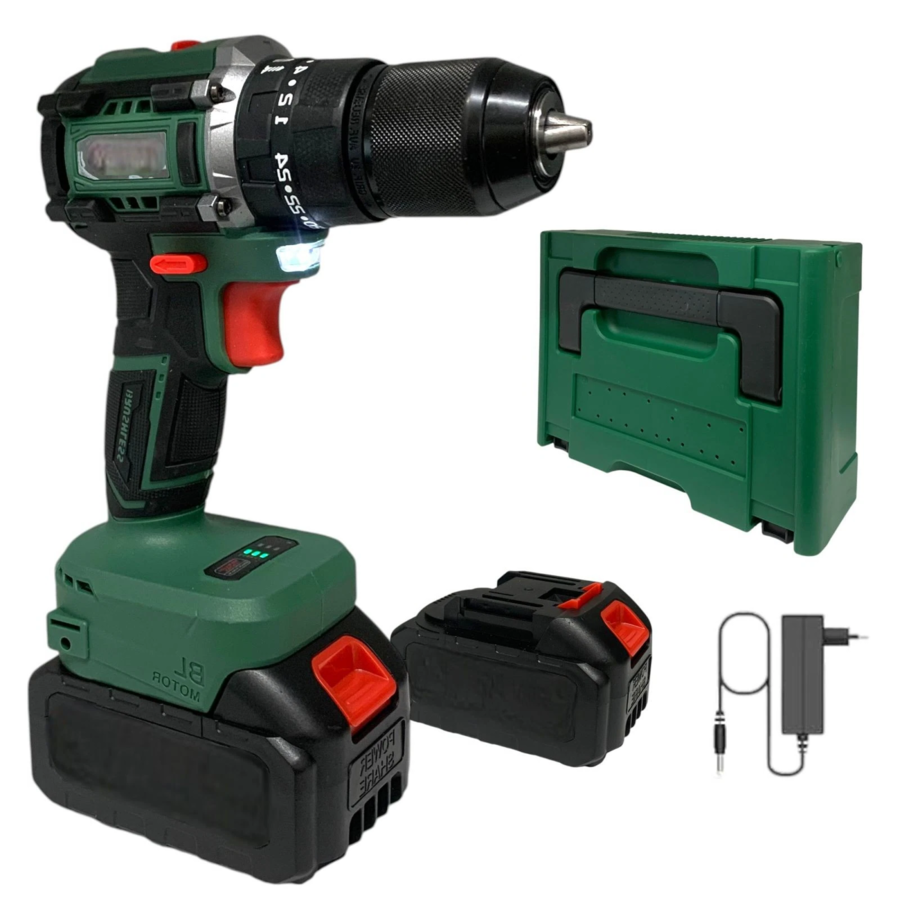 Trapano 68V Avvitatore a Percussione 2 Batterie 6000mHa Motore Brushless