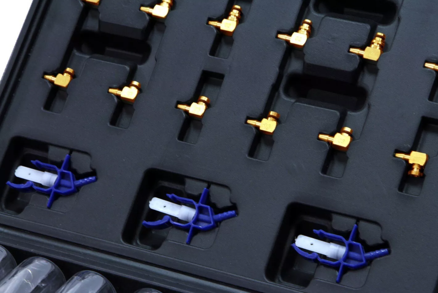 Misuratore flusso per iniettori Diesel Flussometro tester 6 cilindri Common-Rail