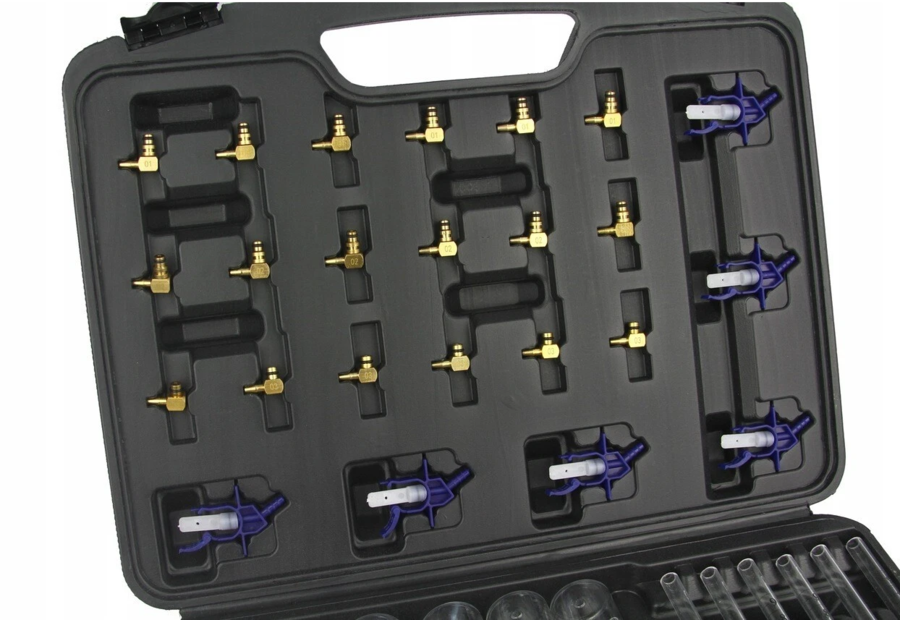 Misuratore flusso per iniettori Diesel Flussometro tester 6 cilindri Common-Rail