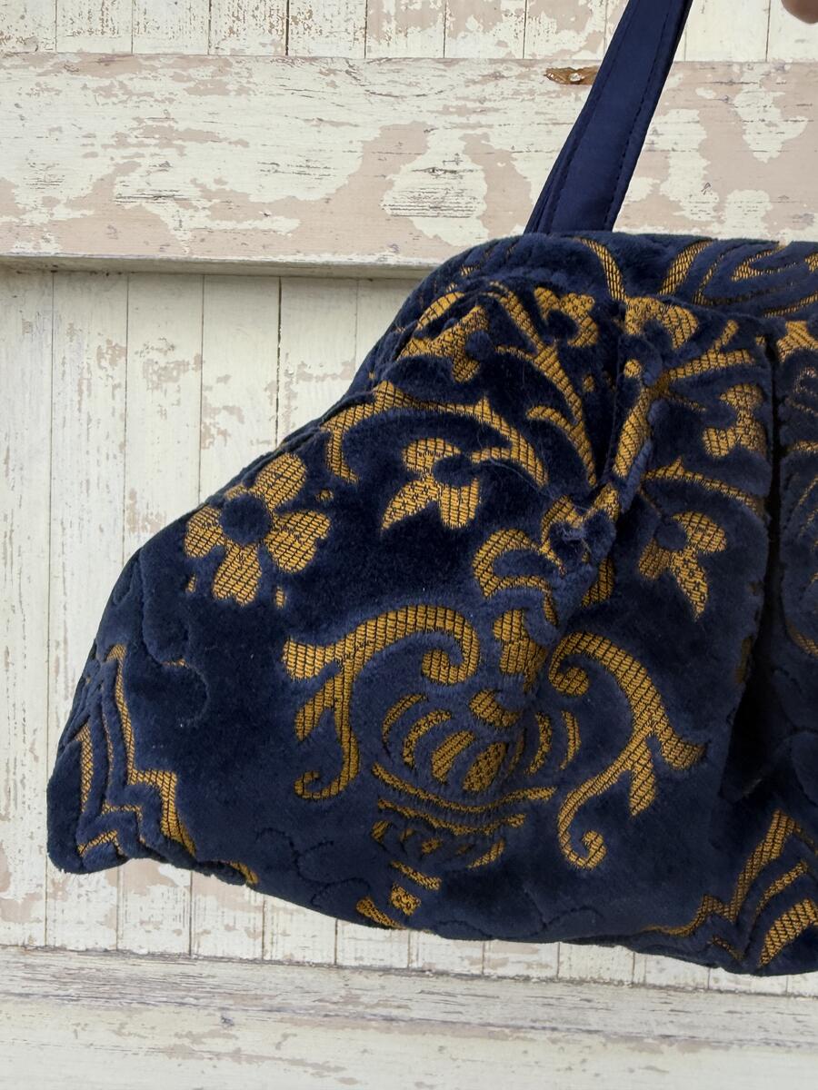 Soft bag velluto blu 