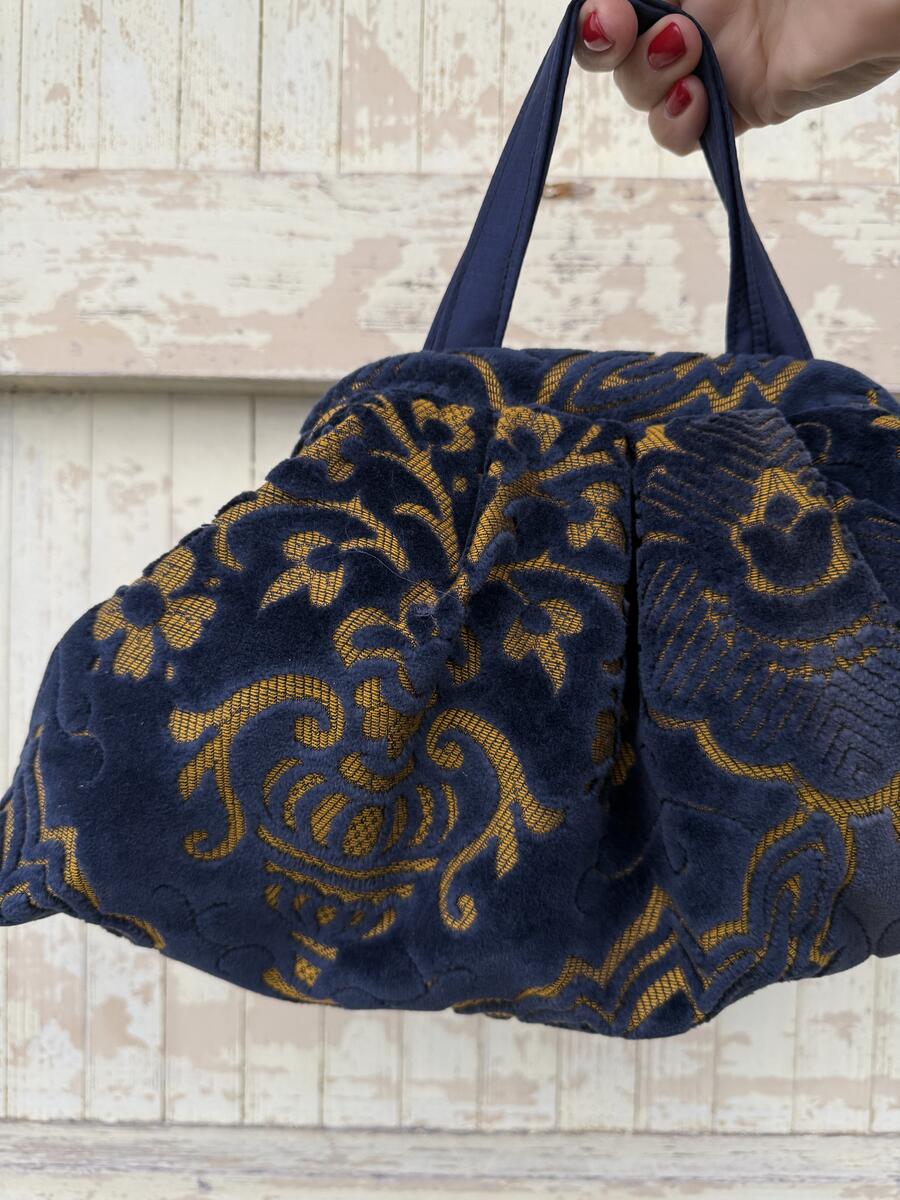 Soft bag velluto blu 