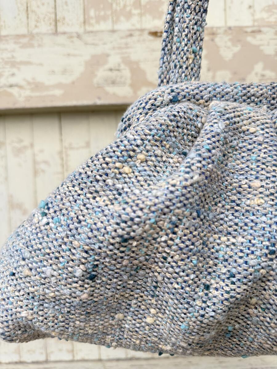 Soft bag tessuto mélange azzurro 