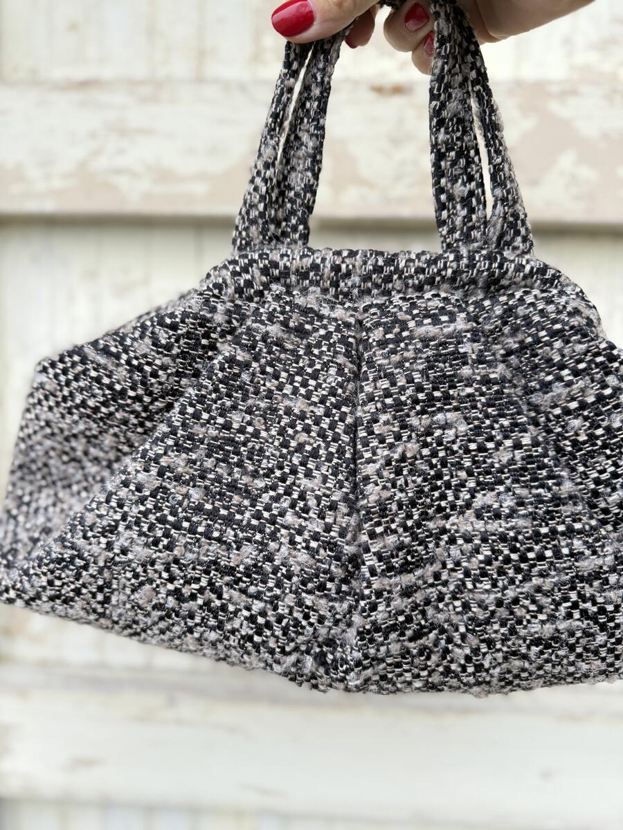 Soft bag mélange nero/grigio